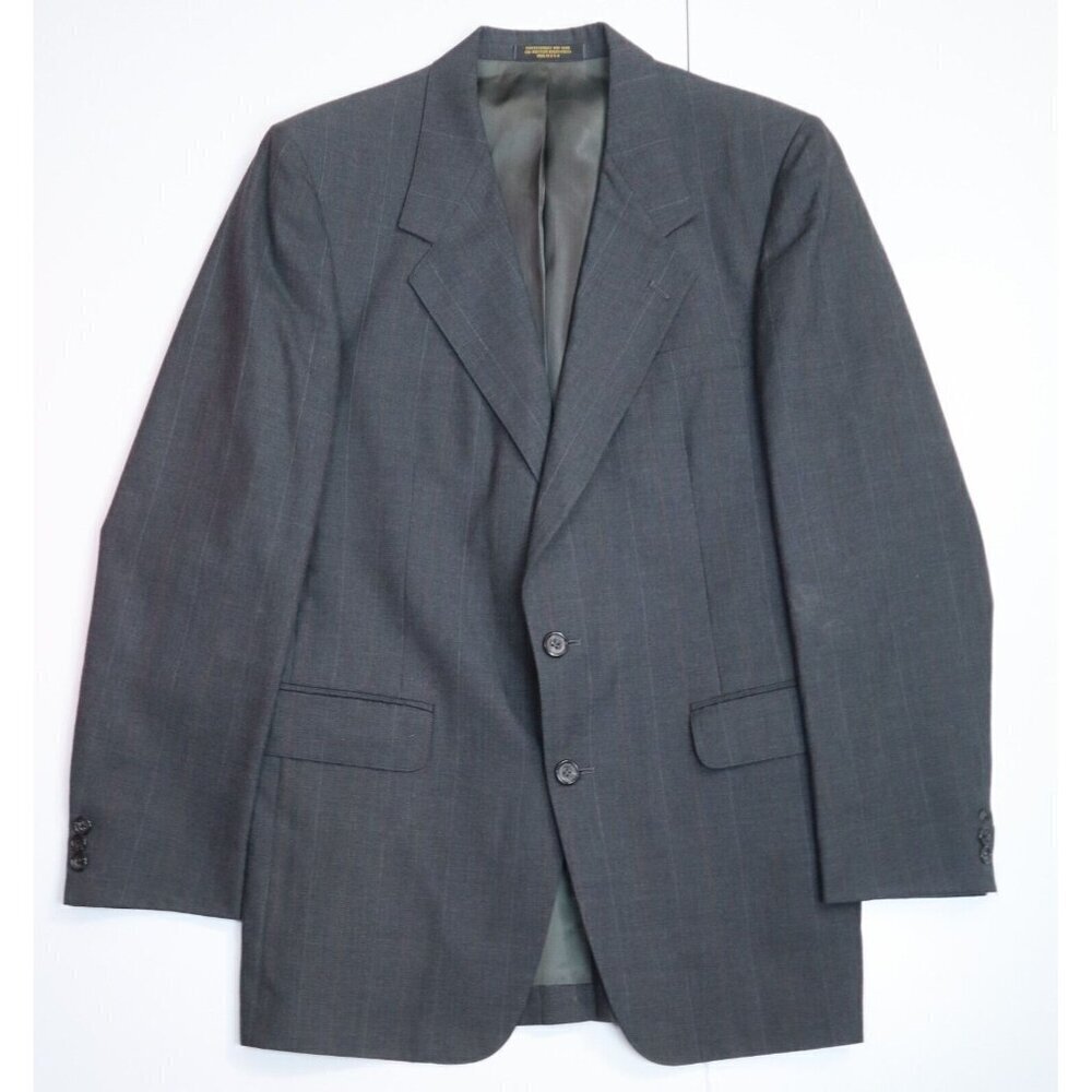 MEN'S GRAY STRIPED BLAZER SUIT JACKET - EVAN PICONE - SIZE 40L